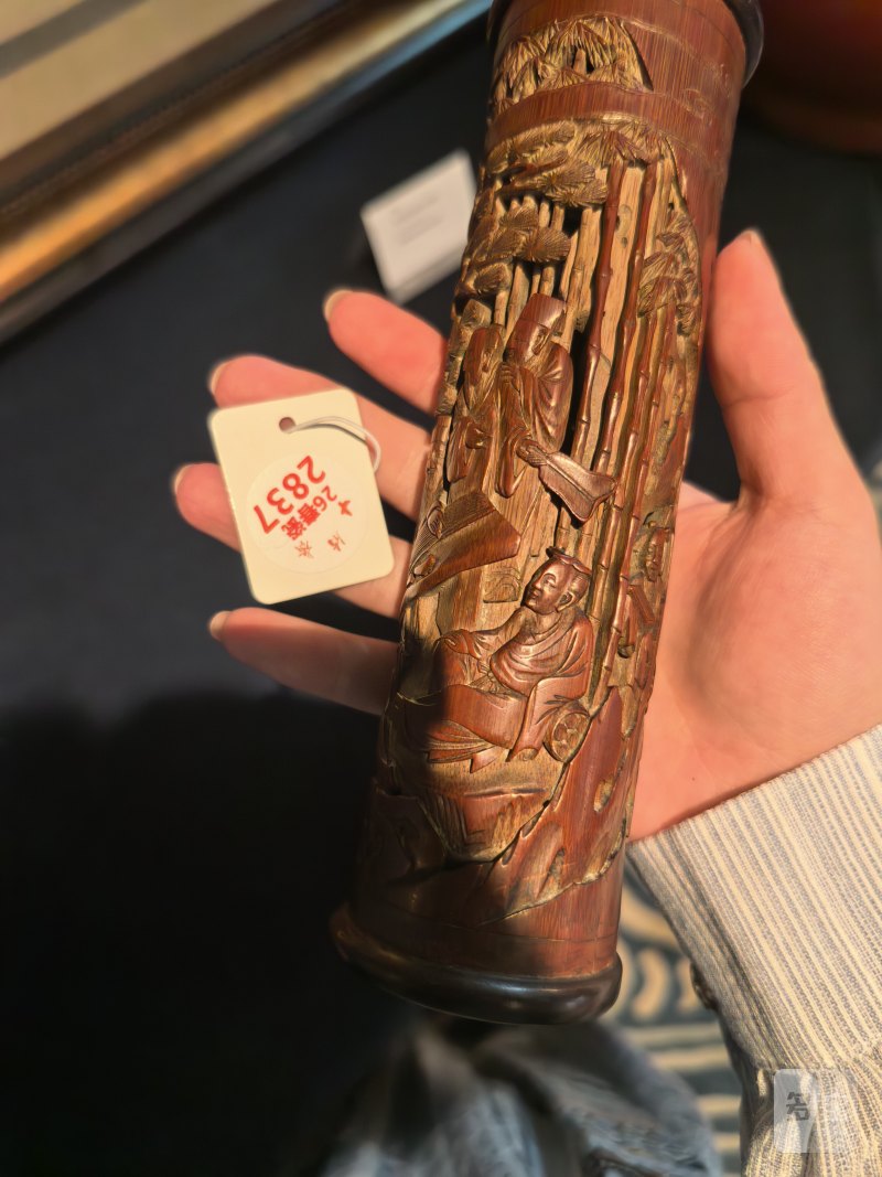 清 竹雕人物香筒 - 图4